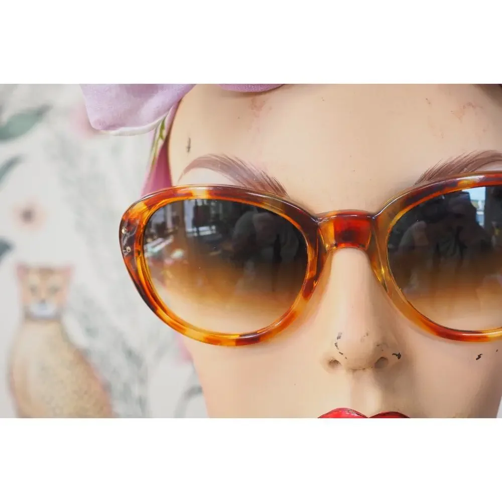 Vintage 1960s Mod Sunglasses Made in Italy Multicolor Thick Frame MCM Retro NOS